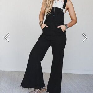 NWT Women's Black Denim Overalls